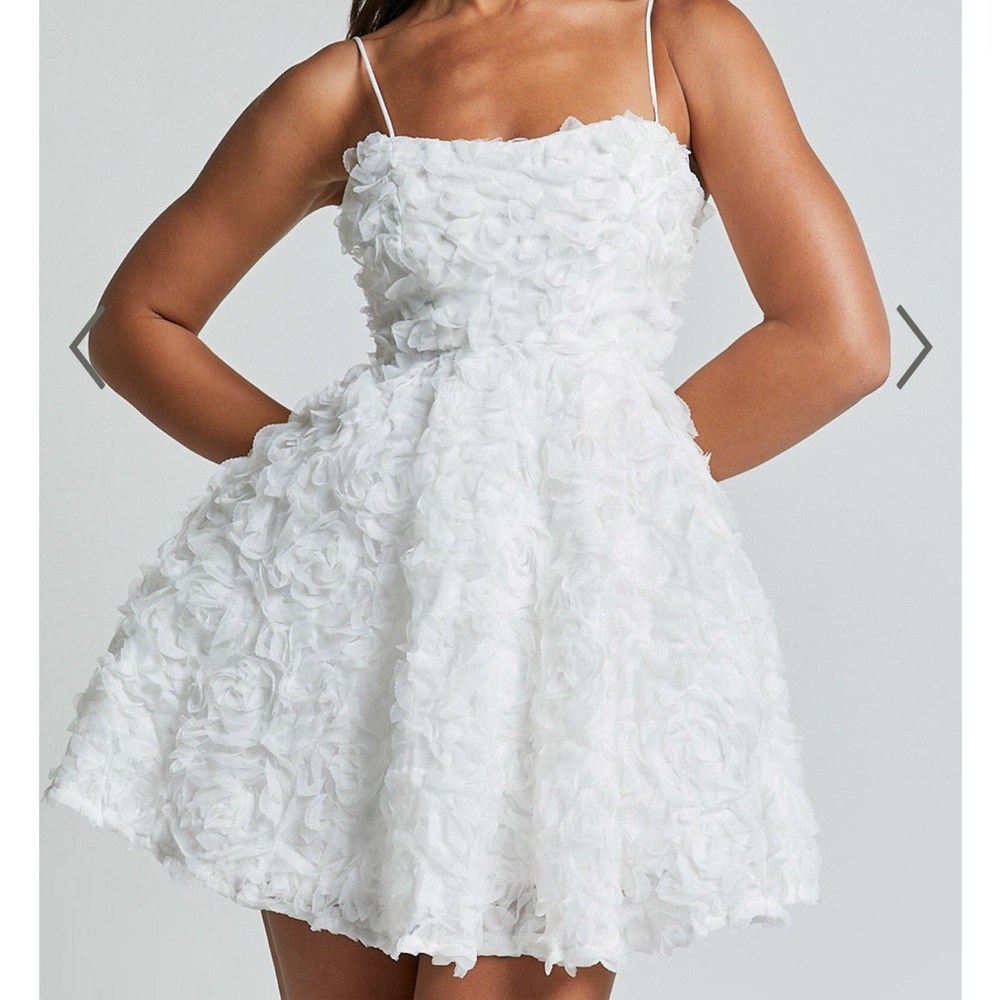NWOT Showpo White Spaghetti Strap Mini Dress